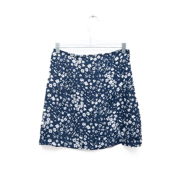 Free People Floral Mini Skirt Navy - Picture 1 of 6